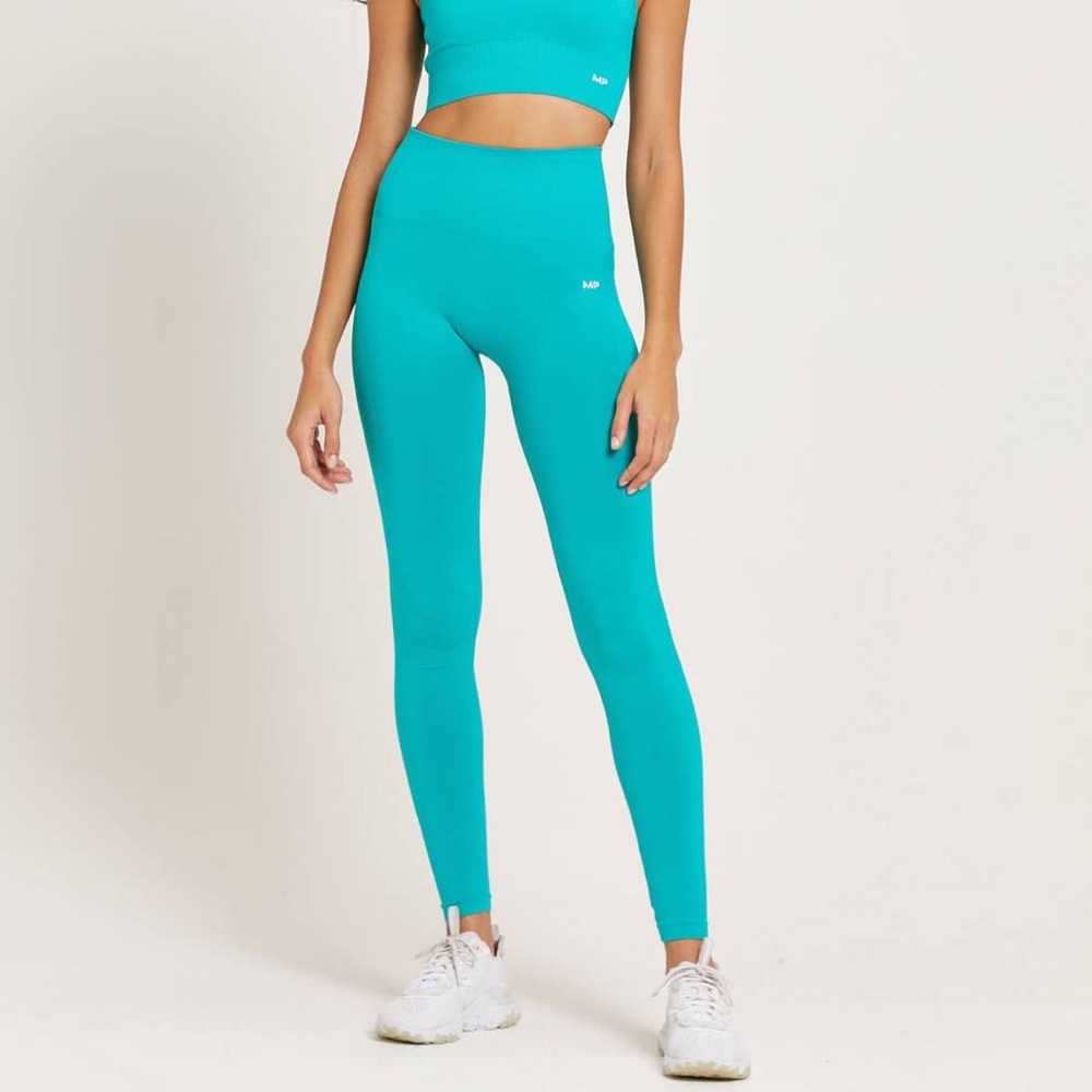 MP Women's Shape Seamless 7/8 Leggings Teal Sz XXS‎